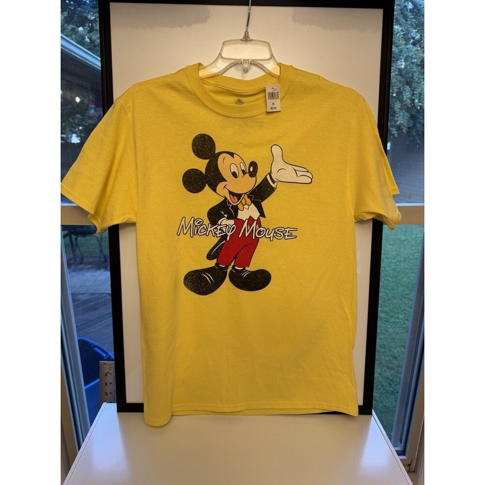 NWT- Disney Mickey Mouse T-Shirt Yellow Size Medium Adult